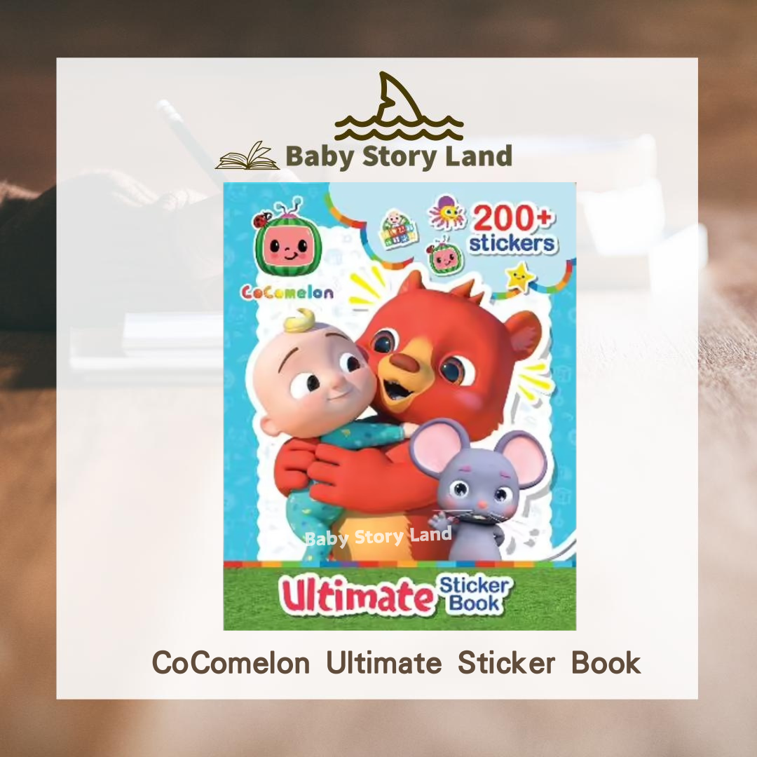 Childrens Cocomelon Sticker Colouring Book & Copy Colour Book
