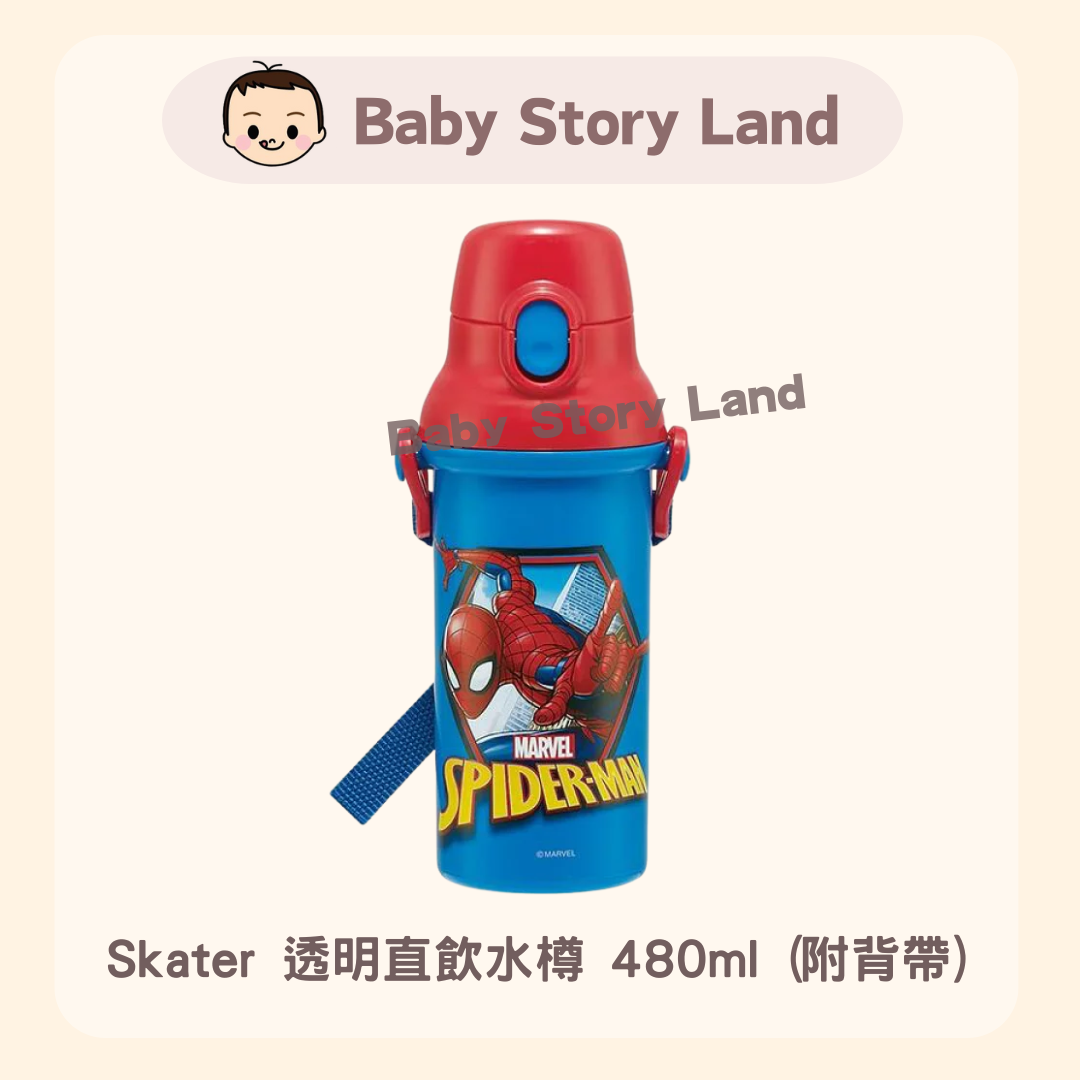 Skater 透明直飲水樽 480ml (附背帶) -Paw Patrol